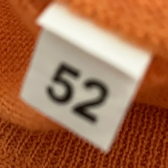 Gran Sasso Men's Virgin Wool Crew Neck Orange Sweater Italy 52 /US Large - Picture 5 of 6